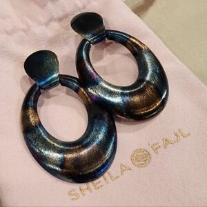 Sheila Fajl Burnished Multicolor Hoop Earrings
